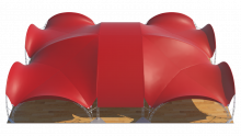 Арочный шатёр 25х20 — 500 м² Схема